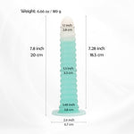7.8 inch Silicone Dildo Soft Anal Dildo with Strong Suction Cup for G Spot Vaginal Anal Sex Stimulation, Beginner Fantasy Slim Dildos for Women Men, Ribbed Adult Sex Toys for Couples Gay Les (Cyan)