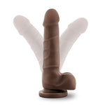 Blush Dr. Skin Realistic 7.75" Chocolate Dildo W/Balls, Long Silm Lifelike Cock For Solo Vaginal & Pegging - Suction Cup, Harness Compatible - Beginner Adult Sex Toy For Women, Men & Couples -(Brown)