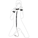 Bdsm Restraints Kit With Anal Hook Ball And Adjustable Handcuffs Collar, Leather Restraint Bondage Set For Couples,Fetish Sex Toys (1 Bead Anal Hook)