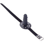 Sm Realistic Penis Gag Sex Bondage Mouth Gag With Adjustable Leather Strap For Couple Restraint Set (Length: 10Cm, Silver)