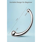 Double-Ended Dildo G-Spot Massage Anal Plug Stimulate Wand Fetish Dildo Solid Metal Curved Dual Ended Masturbation Sex Toy For Couple