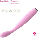 G Spot Vibrator Dildo With 5 Vibration Modes, Soft Silicone Powerful Vibrating Massagers For Clitoral Vagina And Anal Stimulation, Dildo Finger Vibrators Adult Sex Toys For Couple Women Or Men (Pink)
