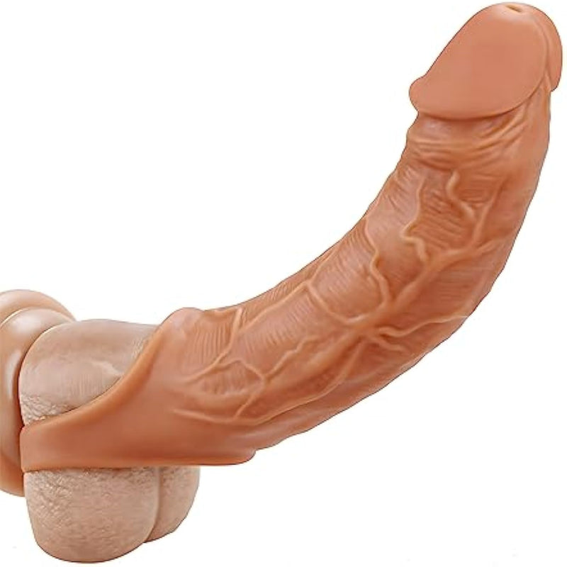Penis Sleeve Cock Sleeve - Ultra Realistic Penis Sleeve Sex Toys,Reusable Penis Sleeve Cock Ring Extender,Mens Sex Toys Silicone Cock Sleeve,Sex Toys Men Adult Sex Toys For Men Couples