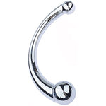 G-Spot Massage Double-Ended Dildo, Stimulate Fetish Anal Plug Dildo Metal Curved Dual Ended Masturbation Sex Toy For Couple, Small