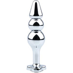 Metal Small Anal Plug With Clear Gem Handle Butt Plugs Adult Sex Toy For Couples Sex Pleasures (109Mm Length)