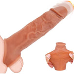 Condom There Is A Slight Protrusion At The Top Enhancement, Extender Enhancer (Brown)