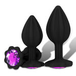 Anal Plugs Adult Sex Toy,3Pcs Jeweley Silicone Butt Plug, Anal Toys Anal Training Kit Sex Toys Games Small Butt Plug, Beginner Anal Toys For Adult Unisex (Purple)