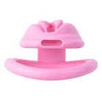 Male Chastity Device Sissy Chastity Cage,Chastity Cage Pink Fake Women Vagina Penis Cage With 4 Rings Resin Breathable Penis Ring Sex Toy For Male