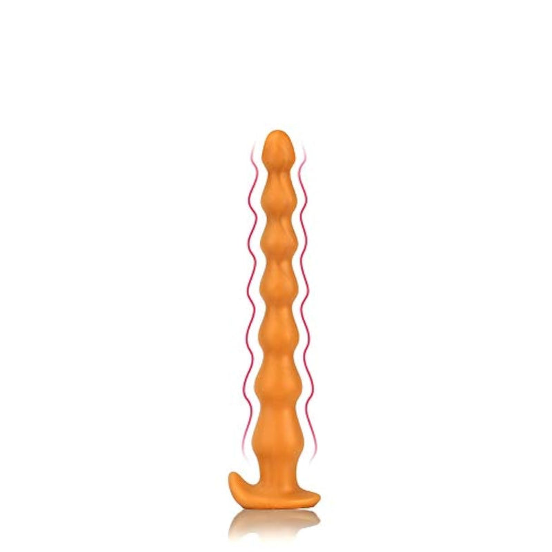 Super Long Anal Beads, Ultra Soft Liquid Silicone Anal Plug Flexible Butt Plug Prostate Massage Anal Sex Toys For Men Women Couples (L)