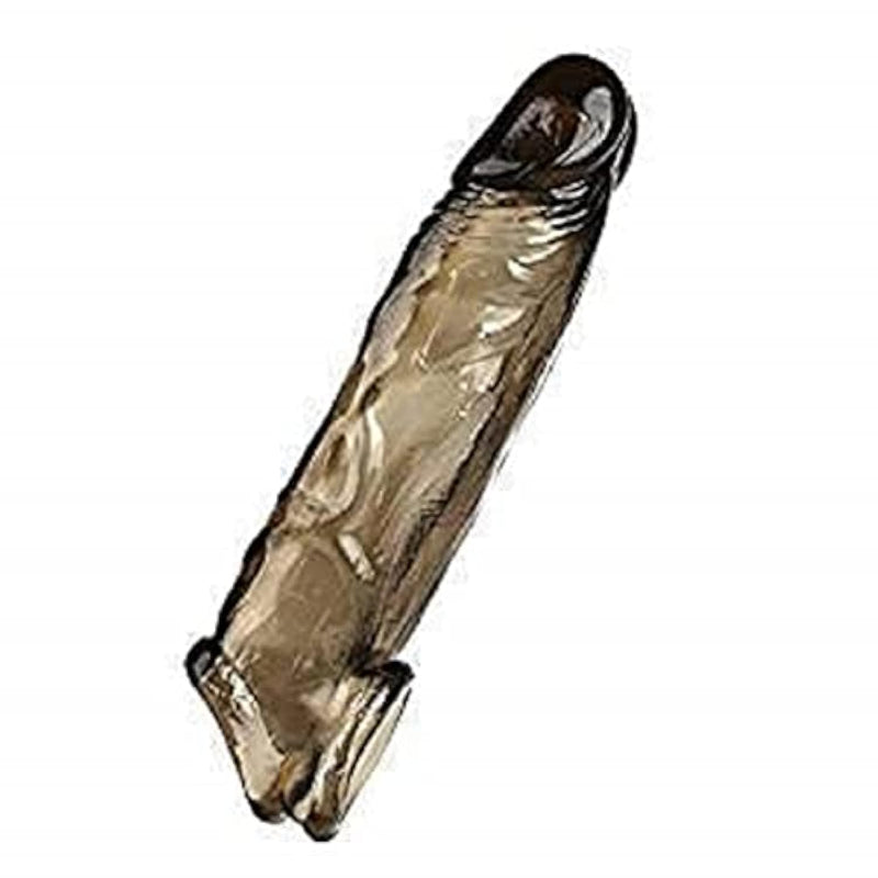 New Soft Realistic Sleeve Extender Sheath For Men Reusable Male Enhancement Extension Sleeve-1561(Black)