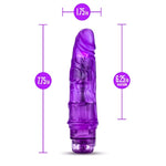 Blush B Yours Vibe #3 Dildo 7.75" - Realistic Vibrating Cock, Flexishaft - Multi-Speed Twist Dial, Waterproof, Lifelike Texture Adult Penis Sex Toy For Women, Men & Couples - (Purple)
