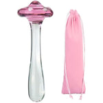 Mushroom Anal Plugs Glass Wand Dildo Crystal Dildo Penis Mushroom Anal Trainer Prostate Massager Glass Sex Products For Women