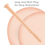 16.5 Inch Long Anal Butt Plug Sex Toy - Dragon Scale Dildo Butt Plug Anus Dilator Prostate Massage Long Anal Sex Toy With Strong Suction Cup For Men Women Lover (Skin)