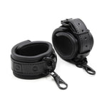 Padded Black Leather Sex Cuffs For Sm Games - Women And Men'S Bondage Cuffs For Sex Games - Leather Sex Toys Bondage Handcuffs - Bondage Restraints Sm Wrist Cuffs (Black)