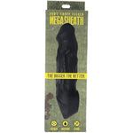 Mega Sheath - Dual Density Silicone Cock Sleeve W/Ball Stretcher To Enlarge & Thicken - Dildo Penis Pump To Prolong - Adult Male Sex Toys For Men Couple - Jet Black