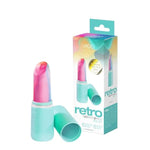 Retro Lipstick Vibrator, Rechargeable Submersible Mini Adult Sex Toy Bullet Vibe, Discreet 10 Vibration Modes And 6 Intensity Levels, Vibrating Clitoral Nipple Stimulator (Turquoise)