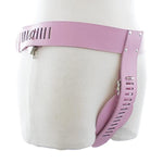 Female Chastity Belts For Women With Lock Pu Cock Cage Belt Bdsm Chasity Devices Adjustable Strap Bondage Belt,Sex Restraints Furniture Toys For Couples (Pink)