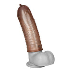 Nubbed Penis Sleeve - Textured Cock Sleeve, Penis Sheath For Intense Stimulation - Flexible, Partner Pleasure, 15Cm (Black)