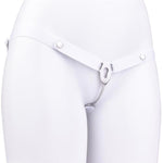 Flat Chastity Cage With Anti-Off Adjustable Auxiliary Belt Sissy Fake Women Cock Cages Inverted Chasity Device Sm Fetish Bondage Sex Toys For Men (White,3231+Belt)