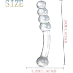 Crystal Glass Dildo Penis Anal Beads Butt Plug Masturbation Personal Massager G-Spot Stimulation Adult Sex Toy,Double Head Design Butt Plug Dildo Masturbation Penis Anal Plug For Women Men