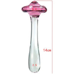 Mushroom Anal Plugs Glass Wand Dildo Crystal Dildo Penis Mushroom Anal Trainer Prostate Massager Glass Sex Products For Women