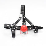 Silicone Ball Gag Open Mouth Gag Headwear Bdsm Bondage Blindfold Harness Restraints Sex Toy ? (B)
