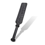 Faux Crocodile Leather Spanking Paddle For Adult Sex Toys, 16.3In Faux Leather Bondage Sexual Paddles Bdsm Set, Black