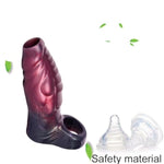 3 Different Sizes Of Fantasy Shape Male Penis Sleeve Cock Sleeve With Penis Ring, Silicone Penis Extender Enlarger Sleeve Cock Extension Sleeve Male Adult Sex Toys For Men Couple - L, Purple