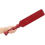 Faux Snake Leather Spanking Paddle For Adult Sex Toys, 16.3In Faux Leather Bondage Sexual Paddles Bdsm Set, Red