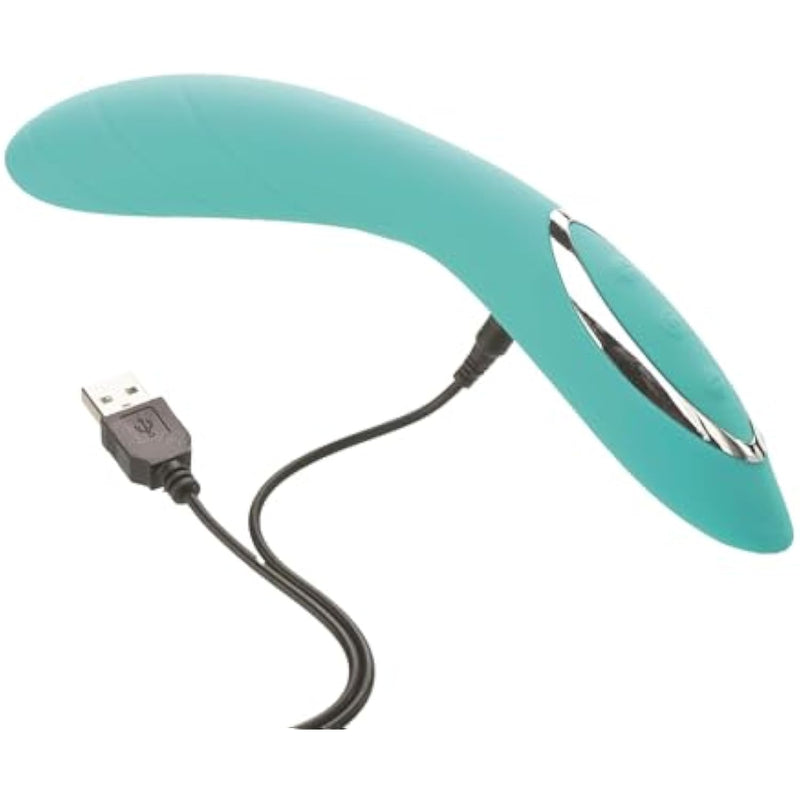 Rechargeable Waterproof Silicone G Gasm Curve Vibrator For Women, Dildo Adult Toy For G Spot Play, 36 Vibration Modes, Waterproof And User Friendly, Easy To Use Vibrator, 8.25", Teal