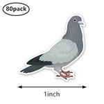 Pigeon Stickers 1in for Scrapbooking, Arts, Crafts, Kids DIY, Calendars Journals 80-Pack