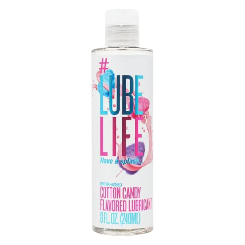 Lubelife Water-Based Cotton Candy Flavored Lubricant, Personal Lube For Men, Women And Couples, Made Without Added Sugar, 8 Fl Oz