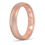 Elements Luxe Classic Thin Silicone Ring - Comfortable And Flexible Design - 4.3Mm Wide, 1.75Mm Thick - Dusty Rose Gold - Size 7