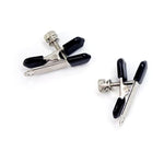 Bdsm Alligator Nipple Clamps - Broad Tip For Erotic Stimulation - Adjustable Screw Barrel For Desired Pressure - Rubber Covered Tips - Gentle Or Firm Nipple Play - Bondage Kink