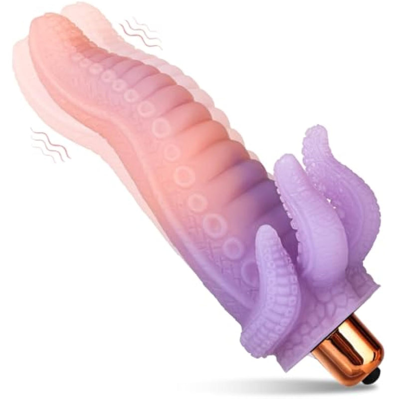 Tentacle Vibrator For Men Women - Mini Monster Vibrator With 10 Vibration Modes Body-Safe Flexible Silicone Bullet Clitoral Vibrators Stimulator G-Spot Dildos Adult Sex Toys For Male Female Couple