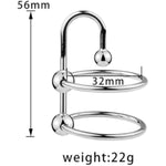 Metal Penis Ring Double Cock Penis Head Ring Multi Bead Penis Plug Male Dilator Penis Urethral Sounds Dilator Penis Plugmulti Screw