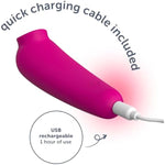Fluttering Arouser, 10 Vibration Settings, Suction Stimulation Vibrator, Silicone, Fully Waterproof, And Rechargeable