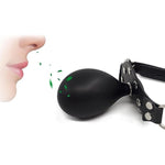 Inflatable Mouth Gag With Lock Open Mouth Plug Ball Adjustable Bondage Gag Muzzles Strap On Bdsm Sex Toy For Fetish Lover