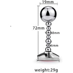 Sex Toy Male Anal Trainer Single Ball Sm Bead Pulling Metal Anal Plug With Round Bottom Butt Plug L