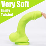 8.07 Inch Realistic Dildo, Big Thick Dildos For G Spot And Anal Stimulation With Strong Suction Cup, Silicone Suction Penis Adult Sex Toy For Women And Men (Grass Green)