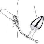 Metal Replaceable And Removable Anal Plug Set Slider Removable Butt Plug Double Ring Penis Ring