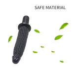 12.99 Inch Long Corn Shape Anal Plug G Spot Dildo With Handle, Waterproof Anal Dildo With Spiral Textures Adult Sex Toy For Women - Black