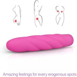 8" Big Twist Vibrator Textured Silicone Vibe For Vagina G Spot Clitoris Stimulation 10 Function Vibrator Smooth Touch Waterproof Quiet Powerful Adult Sex Adult Toy Gift For Women Couples