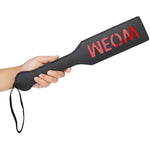 Meow Spanking Paddle, 12.6Inch Faux Leather Sex Sm Toys For Adults Bdsm Play, Black