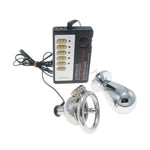 Electric Shock Hollow Chastity Lock Chastity Device With Urethral Catheter Men'S Anal Plug Set Adult Sex Toy