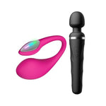 Lush 4 Remote Control Wearable G-Spot Egg Vibrator For Women+ Domi 2 Wand Massager Classic Vibrator For Women, Couples