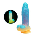 Glow In The Dark Monster Dildo Extra Large Fantasy Dildo Luminous Silicone Glowing Dildo With Suction Cup.Fluorescent Glow Dildo For Deep Penetration And Intense Role Play 6.92In (S)