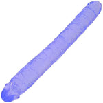 Double Ended Dildo,15.4 Inch Purple Double Sided Dildos,Flexible Crystal Sex Toys For Women,Men,Anal,G Spot