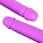 Realistic Double-Ended Dildo Silicone Double Sided Dildo With Vivid Glans Double Dong Penis For Vaginal Anal Sex Adult Sex Toy For Lesbian Gay Women Men (L) Purple