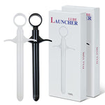 Lubricant Tube Shooter with Smooth Rounded Cap for Men, Women & Couples, Reusable, Easy Use & Clean,Lube Applicator Syringes (Black 10ml)